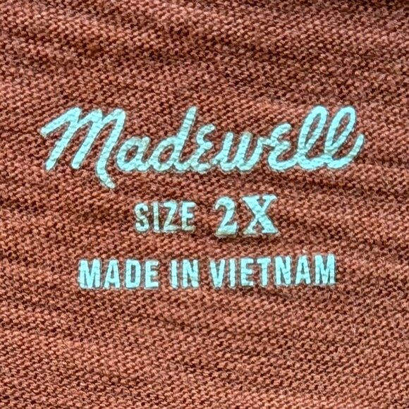 Madewell Whisper Crew Neck Tee in Rust/Burnt Orange - Picture 2 of 12